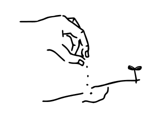 種まきのイラスト